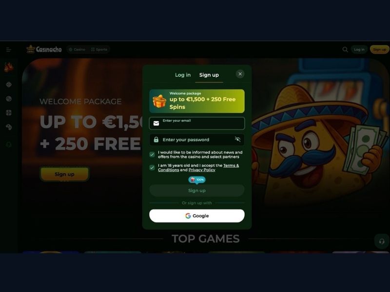 Metody płatności Casinacho Casino Nacho Casino — Visa Mastercard Apple Pay Google Pay kryptowaluty