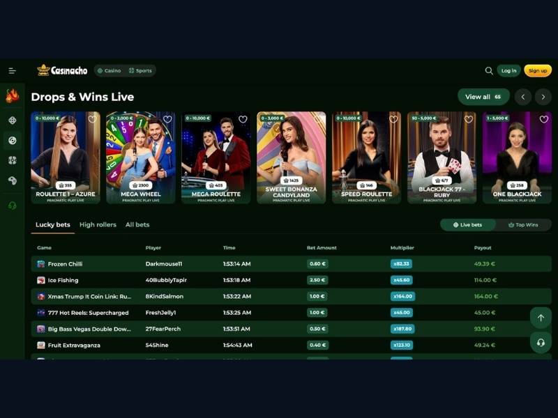 Cashback i pełne funkcje konta Casinacho Casino mobilnie